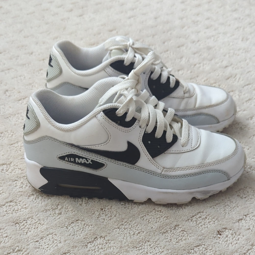 Nike Kids Air Max White and Gray Sneakers